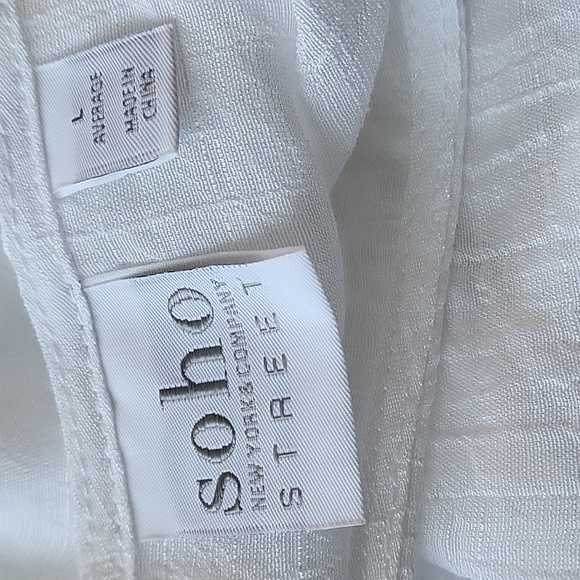 NY & Co White Open Sleeve Blouse L - Picture 4 of 5